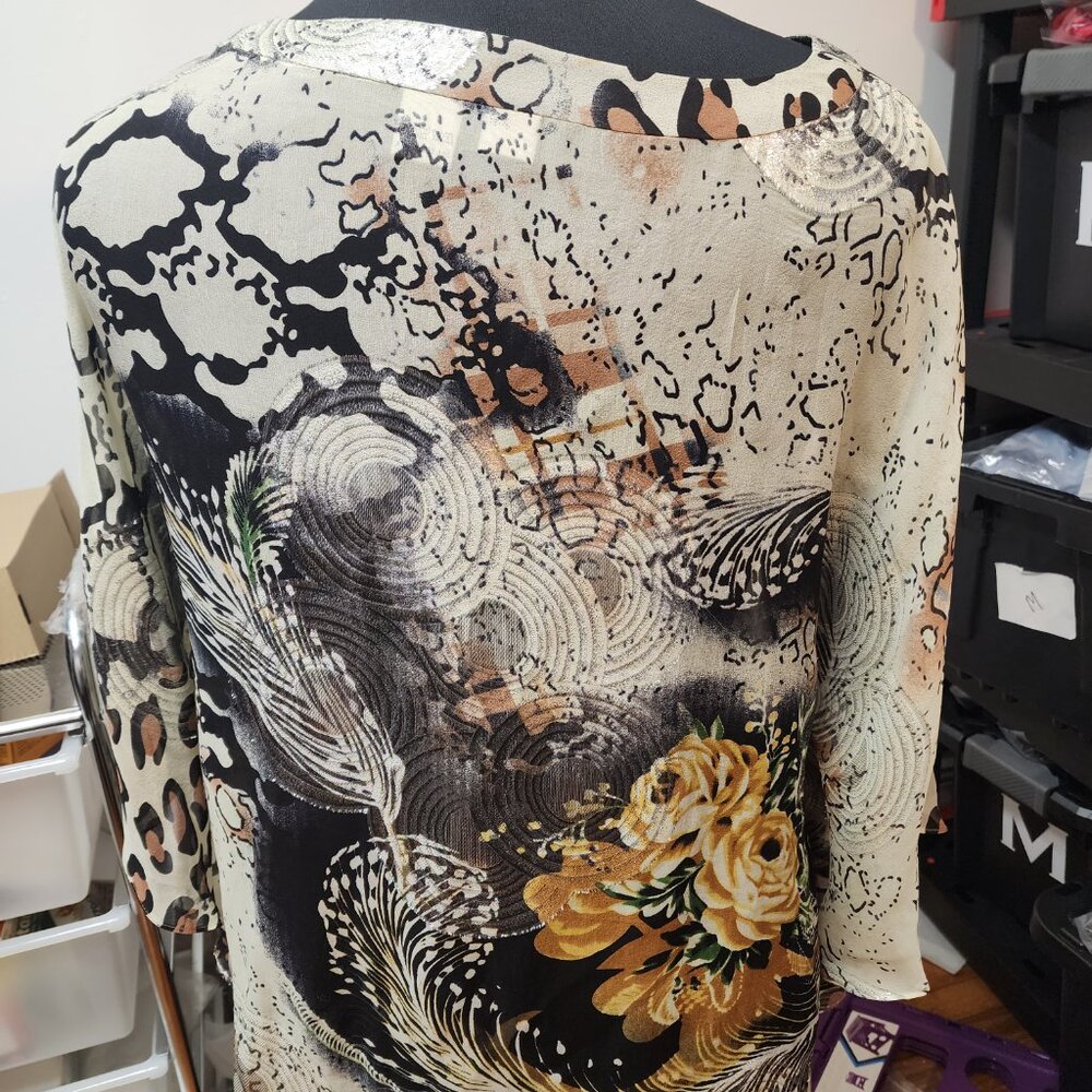 Chico's silk wrap M/L #79984 wrap poncho NWOT Party Date night - Picture 3 of 6